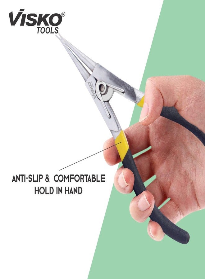 Visko Tools VISKO 213 7" CirClip Plier | External Straight | Cutting player | Cutting plier | Pliers | Pliers for Home | Player Tools | Combination plier | Pliers for electrical Work | Black | Household Appliance | - Image 2